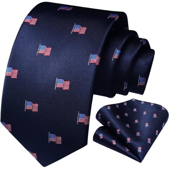 Ties for Men Solid Houndstooth Neckties Handkerchief Formal Business - Picture 2 of 6